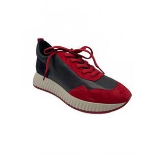 NEW SOFTWAVES women's aki sneakers in ferarri/black